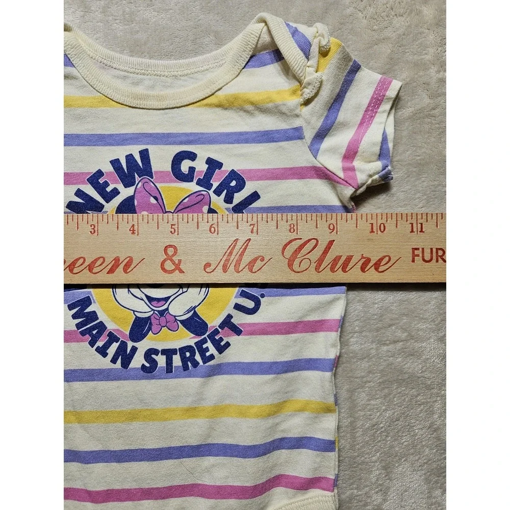 Disney World Minnie Mouse‎ New girl On Main Street U.S.A Bodysuit Size 3-6 mos